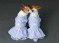 Load image into Gallery viewer, Parisian Pet 'Gingham Countryside Lace Dress' Dog & Cat Shirt – Stylish Blue Plaid Dress – Blue