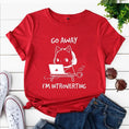 Load image into Gallery viewer, "Go Away I'm Introverting" Cat T-Shirt