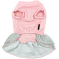 Load image into Gallery viewer, Parisian Pet 'Winter Bows Dress' Dog & Cat Shirt – Elegant Holiday Pet Dress – Pink & Grey-Valentine's Day