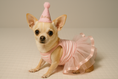 Load image into Gallery viewer, Parisian Pet 'Ballerina Dress' Dog & Cat Shirt – Unique Floral Pet Dress, Perfect for Summer - Pink and White Stripes-Valentine's Day