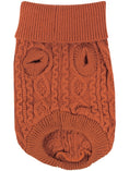 Load image into Gallery viewer, Parisian Pet 'Cable Knit Sweater' - Warm & Stylish Pet Sweater in Terracotta for Dogs & Cats