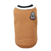 Preppy V-neck College Dog Sweater Pullover