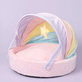 Load image into Gallery viewer, Pastel Rainbow Cat Bed