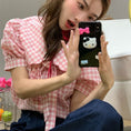 Load image into Gallery viewer, Gingham Peter Pan Collar Shirt