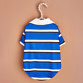 Load image into Gallery viewer, Blue Striped Polo Dog Shirt - Southlake Paws