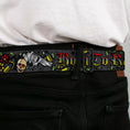 Load image into Gallery viewer, BD Wings Logo CLOSE-UP Full Color Black Silver Seatbelt Belt - Born to Raise Hell Gray Webbing