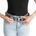 Load image into Gallery viewer, BD Wings Logo CLOSE-UP Full Color Black Silver Seatbelt Belt - Death Before Dishonor Pink Webbing