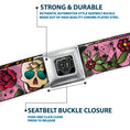 Load image into Gallery viewer, BD Wings Logo CLOSE-UP Full Color Black Silver Seatbelt Belt - Death Before Dishonor Pink Webbing