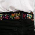 Load image into Gallery viewer, BD Wings Logo CLOSE-UP Full Color Black Silver Seatbelt Belt - Death Before Dishonor CLOSE-UP Black Webbing