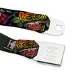 Load image into Gallery viewer, BD Wings Logo CLOSE-UP Full Color Black Silver Seatbelt Belt - Death Before Dishonor CLOSE-UP Black Webbing