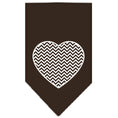 Load image into Gallery viewer, Pet and Dog Bandana Screen Printed, "Chevron Heart"