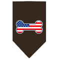 Load image into Gallery viewer, Pet and Dog Bandana Screen Printed, "Bone Shaped American Flag"