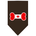 Load image into Gallery viewer, Pet and Dog Bandana Screen Printed, "Bone Shaped Canadian Flag"