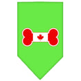 Load image into Gallery viewer, Pet and Dog Bandana Screen Printed, "Bone Shaped Canadian Flag"