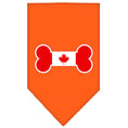 Load image into Gallery viewer, Pet and Dog Bandana Screen Printed, "Bone Shaped Canadian Flag"