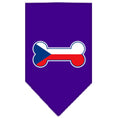 Load image into Gallery viewer, Pet and Dog Bandana Screen Printed, "Bone Shaped Czech Republic Flag"