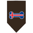 Load image into Gallery viewer, Pet and Dog Bandana Screen Printed, "Bone Shaped Iceland Flag"