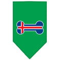 Load image into Gallery viewer, Pet and Dog Bandana Screen Printed, "Bone Shaped Iceland Flag"