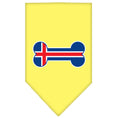 Load image into Gallery viewer, Pet and Dog Bandana Screen Printed, "Bone Shaped Iceland Flag"