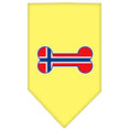 Load image into Gallery viewer, Pet and Dog Bandana Screen Printed, "Bone Shaped Norway Flag"