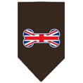 Load image into Gallery viewer, Pet and Dog Bandana Screen Printed, "Bone Shaped UK Flag"
