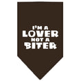 Load image into Gallery viewer, Pet and Dog Bandana Screen Printed, "I'm a Lover, Not A Biter"
