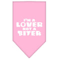 Load image into Gallery viewer, Pet and Dog Bandana Screen Printed, "I'm a Lover, Not A Biter"