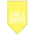 Load image into Gallery viewer, Pet and Dog Bandana Screen Printed, "Like A Boss"