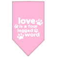 Load image into Gallery viewer, Pet and Dog Bandana Screen Printed, "Love Is A Four Legged Word"