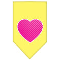 Load image into Gallery viewer, Pet and Dog Bandana Screen Printed, "Pink Swiss Dot Heart"