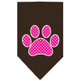 Load image into Gallery viewer, Pet and Dog Bandana Screen Printed, "Pink Swiss Dot Paw"