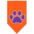 Load image into Gallery viewer, Pet and Dog Bandana Screen Printed, "Purple Swiss Dot Paw"