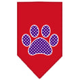 Load image into Gallery viewer, Pet and Dog Bandana Screen Printed, "Purple Swiss Dot Paw"