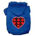 Load image into Gallery viewer, Pet Hoodie "Red Argyle Heart"