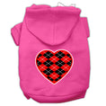 Load image into Gallery viewer, Pet Hoodie "Red Argyle Heart"