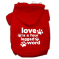 Load image into Gallery viewer, Pet Dog & Cat Hoodie Screen Printed, "Love Is A Four Legged Word"