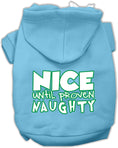 Load image into Gallery viewer, Christmas Pet Hoodie "Nice Until Proven Naughty"