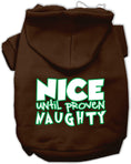 Load image into Gallery viewer, Christmas Pet Hoodie "Nice Until Proven Naughty"