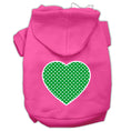 Load image into Gallery viewer, Pet Hoodie "Green Swiss Dots Heart"
