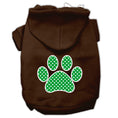 Load image into Gallery viewer, Pet Hoodie "Green Swiss Dots Paw"