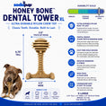 Load image into Gallery viewer, Honey Bone Dental Tower XL by Southlake Paws, an indestructible nylon dog chew toy, features textured ridges for dental clean