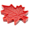 Load image into Gallery viewer, Red Canadian maple leaf-shaped nylon dog chew toy by Southlake Paws, designed to be indestructible and made in the USA.