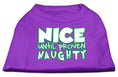 Load image into Gallery viewer, Christmas Pet Dog & Cat Shirt Screen Printed, "Nice Until Proven Naughty"