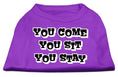 Load image into Gallery viewer, Pet Dog & Cat Shirt Screen Printed, "You Come, You Sit, You Stay"