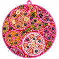 Load image into Gallery viewer, Citrus Design eMat by Southlake Paws features a colorful, circular silicone mat with fruit-shaped sections for pet enrichment