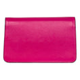 Load image into Gallery viewer, Vibrant Fuchsia Leather Clutch With Custom Swarovski Stone