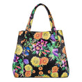 Load image into Gallery viewer, Large Floral Python Bag with Gold Snake Accessories