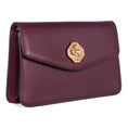 Load image into Gallery viewer, Bordeaux Leather Clutch With Custom Swarovski Stone
