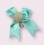 Rhinestone Bunny and Mink Pom Bows