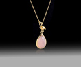 Load image into Gallery viewer, Pink Chalcedony Flamingo Necklace- 925 Sterling Silver